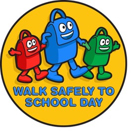 Walk safely to school day logo