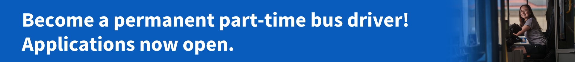 We are currently recruiting permanent part-time bus drivers. 